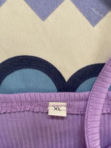 Cute Lavender Ribbed Crop Top