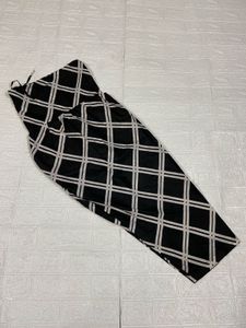 5XL Elegant Black &amp; White Kurta Set