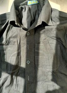 Men's Dark Grey full sleeve Casual Shirt