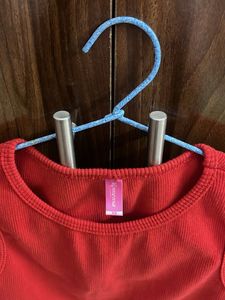 Ribbed Red Tank Top