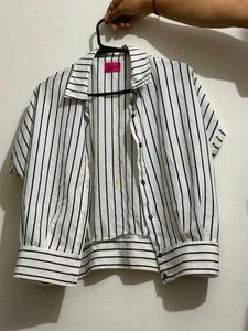 Striped Button-Up Shirt
