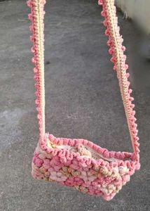 Beautifully made crochet flower hand bag