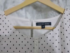 Project Eve Chic Polka Dot Ruffled Blouse