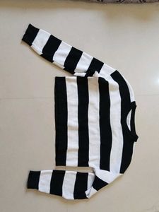 Black & White Striped Sweater