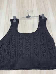 Chic Black Knit Tank Top