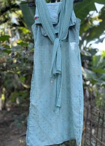 Elegant Teal Kurta Set with Palazzo