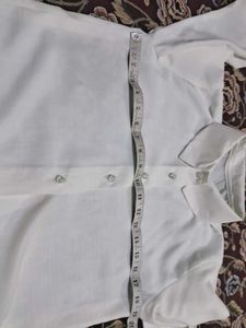 Chic White Collared Button-Up Shirt