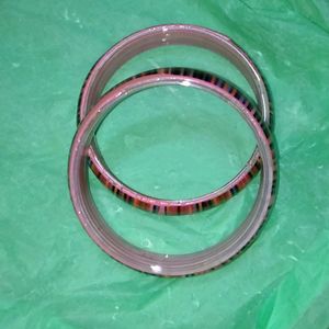 Glass Pink (multicolored)Bangles