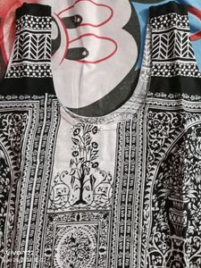 2 Black &amp; White Patterned kurtas