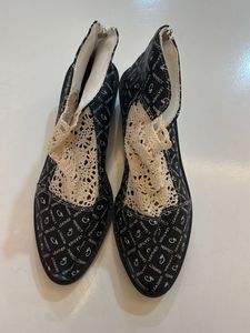 Stylish Black Lace Accent Heels