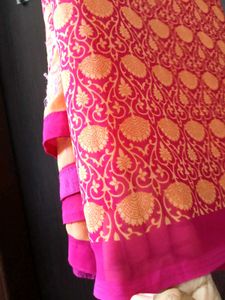 Beautiful Red &amp; Orange Saree