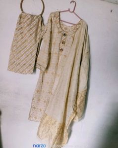 Elegant Cream Kurta Set with Dupatta