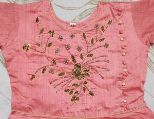 Coral Ethnic gown.