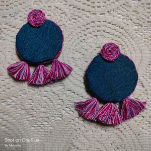 New denim earrings