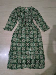 Green Bandhani Kurta