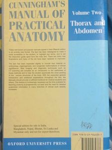 Cunningham's Manual of Practical Anatomy Vol 2