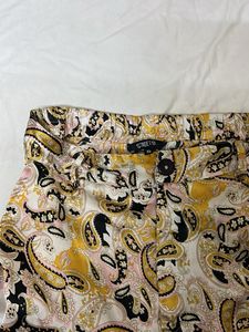 Paisley Print Wide Leg Trousers