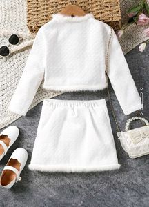White Tweed Jacket &amp; Skirt Set