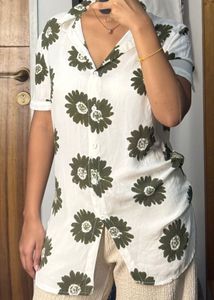 Floral Print Button-Up Shirt