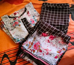 New Floral Print Kurta Set