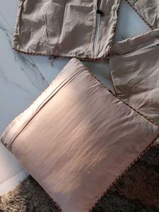Set of 4 Embroidered Square Cushion Covers