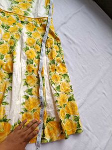 Vibrant Yellow Floral Summer Dress