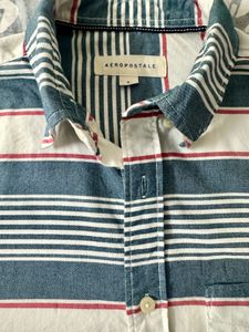 Aeropostale Striped Button-Down Casual Shirt
