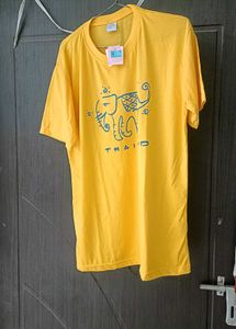 Yellow Elephant Graphic T-Shirt