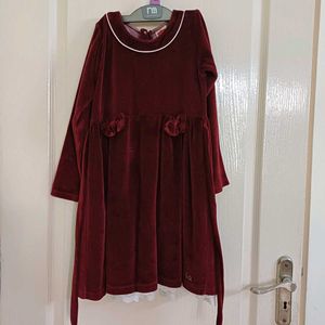 612 League Full Sleeves Vintage Velvet Party Frock