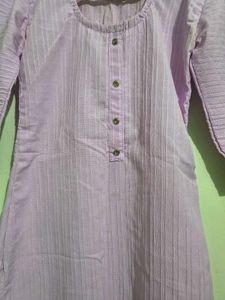 Light Purple Striped Kurta