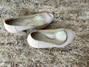 Chic Beige Peep-Toe Block Heels