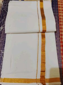 Brand New Dhoti with Gold Border