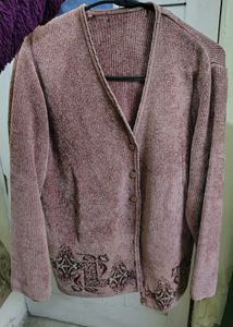 Dusty Rose Knit Cardigan 2XL