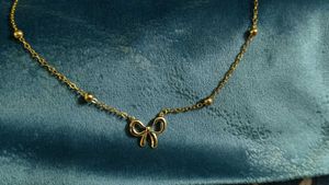 Delicate Gold Bow Necklace