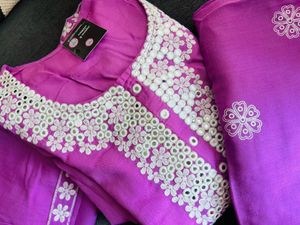 Purple Kurta Pant Dupptta