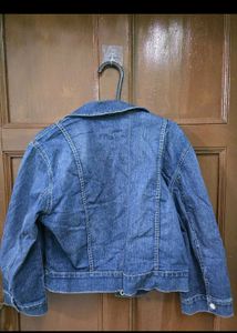 Black Ripped Jeans + denim crop jacket