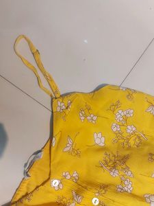 Beautiful  Yellow Mini Dress
