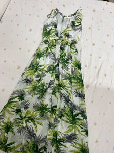 Tropical Print Maxi Dress