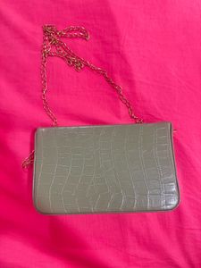Olive Green Croc Embossed Bag