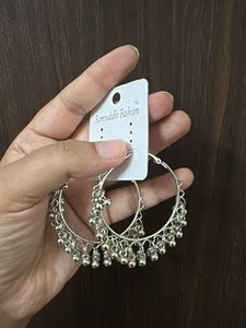Stylish Silver Ball Drop Earrings