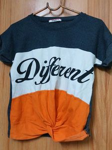 Color Block 'Different' Tee