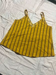 Striped Yellow Cami Top