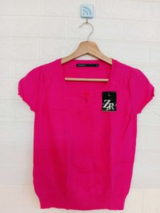 Hot Pink Short Sleeve Top
