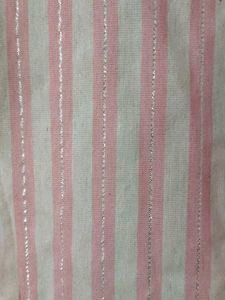 Elegant White &amp; Pink Striped Kurti (Unworn, Like N