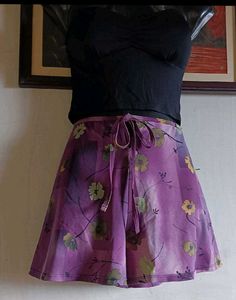 Floral Print Drawstring Shorts