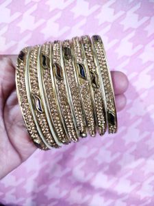Set Of 8 Brand New Golden Bangles