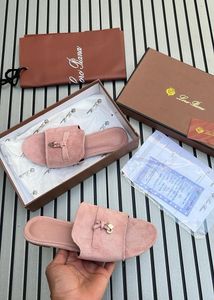 Lora Piana Suede Slides