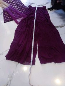 Designer Purple Kurta Set with Palazzo