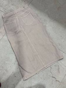 Beige Split Skirt