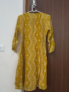 Stylish Yellow Kurta with Embroidery